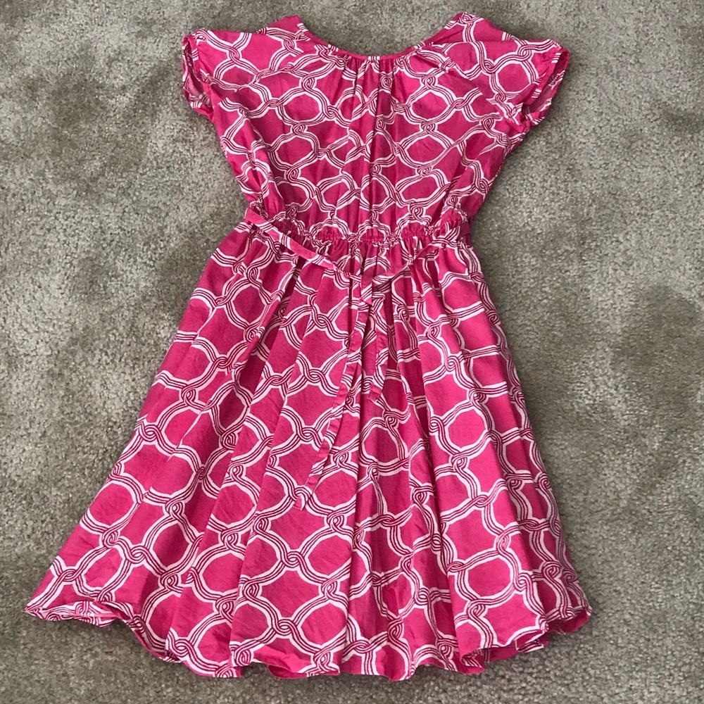 Lands End - Pink Pattern Dress, Size 14